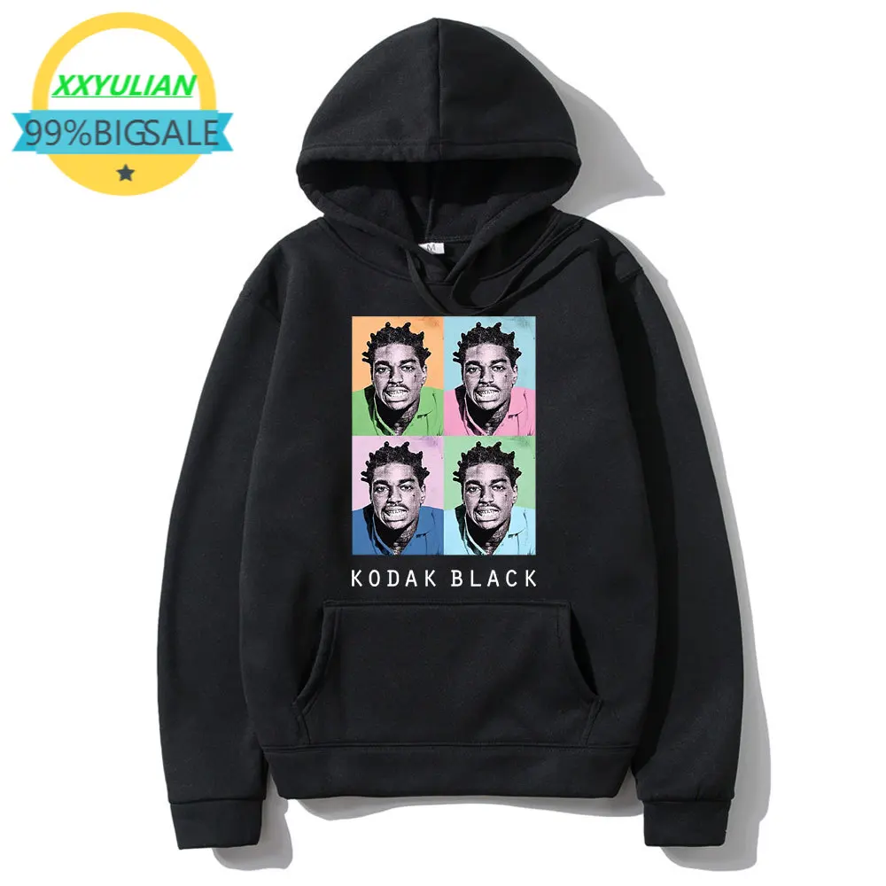 

2021 New Kodak Black Classic Vintage Hip Hop Rap Hoodie Mens Fashion Casual Cotton Hoodies Tops Men Women Oversized Streetwear