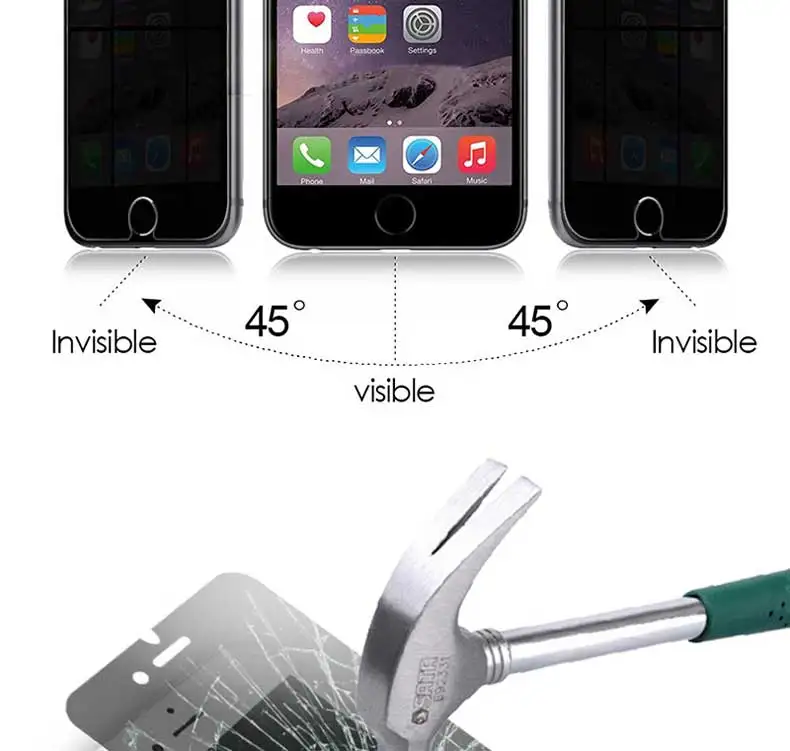 Антишпионское закаленное стекло на iPhone 6 6S 7 8 Plus X XS Защитное стекло для сохранения личной информации для iPhone XR XS Max 7 8 защитная пленка
