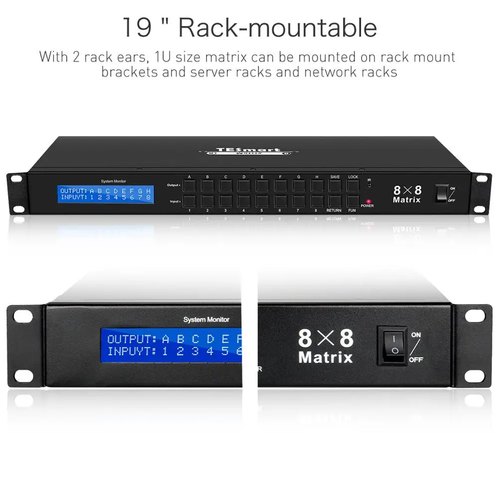 4K Ultra HD HDMI Матрица 8X8 коммутатор сплиттер до 4Kx2K @ 30 Гц 1080P 60 Поддержка LAN порт
