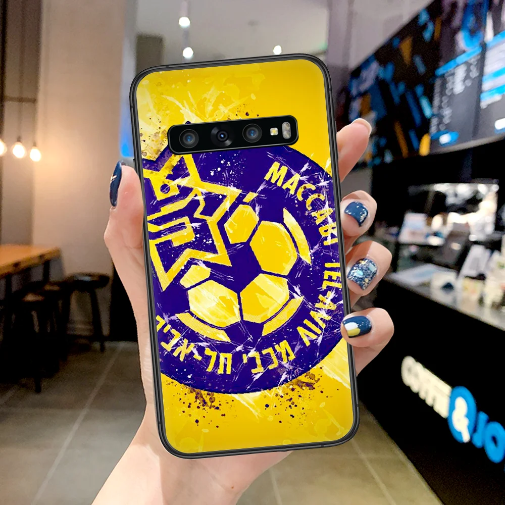 

Football Maccabi Tel Culb Phone Case For Samsung Galaxy Note S 8 9 10 20 Plus E Lite Uitra black Cover Soft Back Fashion Cell