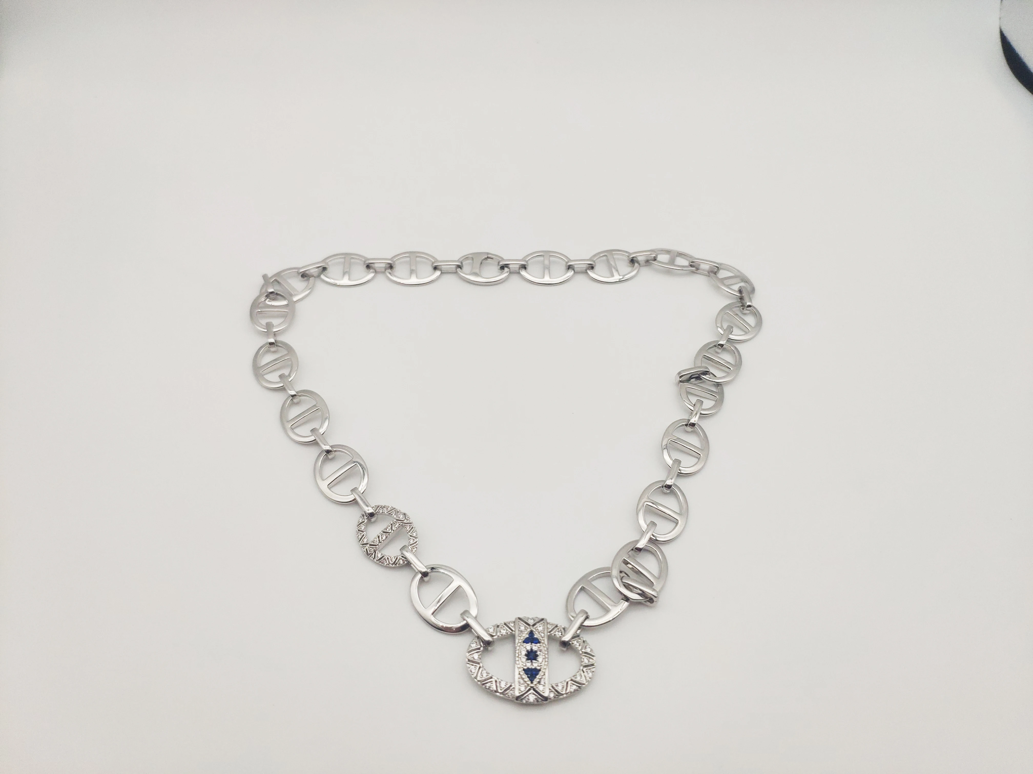 

1:1 Make 925 Sterling Silver Custom Ocean Eye Buckle Design Fashionable And Exquisite Necklace