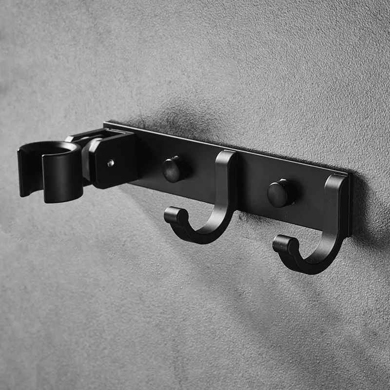 

Shower tube seat, hand-held shower holder, space aluminum row hook, creative bathroom store, no holes