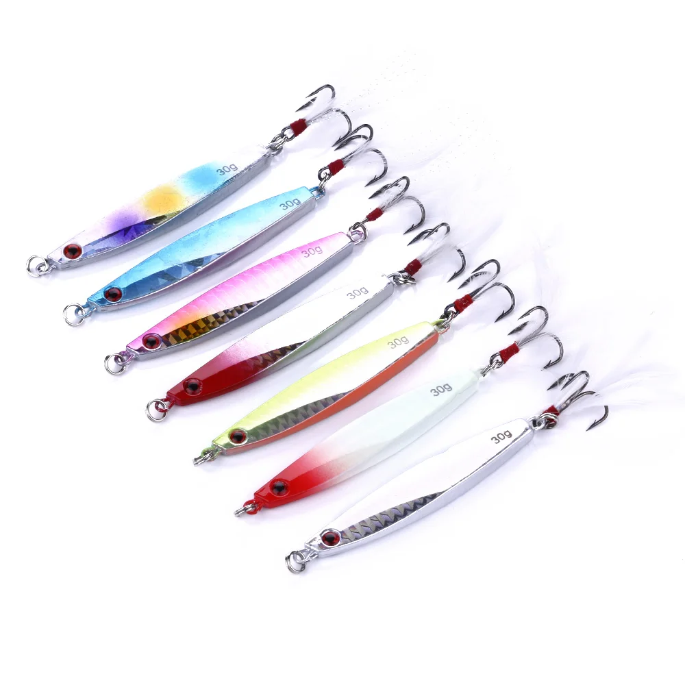 

HENGJIA 1pcs 6.8cm 30g Sinking Metal Jigging Spoon Fishing Wobbler Lead Bait Trolling Fishing Tackle