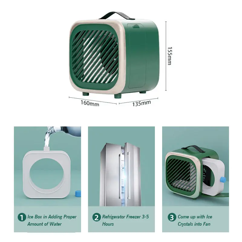 

Small Electric Cooling Fan Mini Air Conditioning Fan with Handle Household Single Cooling Dormitory Office Desktop Cooling Fan