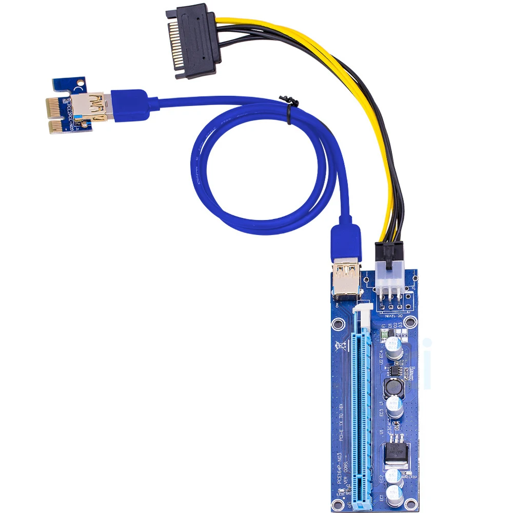 60cm PCI-E 1X TO 16X 6PIN USB 3.0 6pin Interface Stable Signal Allow Power Supply For WINDOWS LINUX MAC | Электроника