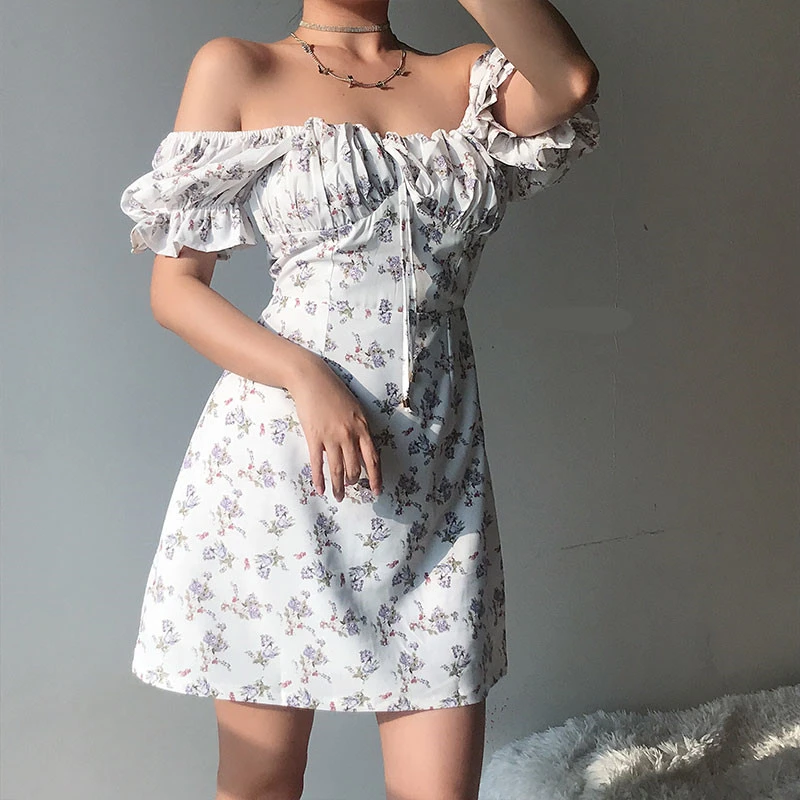 Платье женское Винтажное с квадратным вырезом пикантное ТРАПЕЦИЕВИДНОЕ