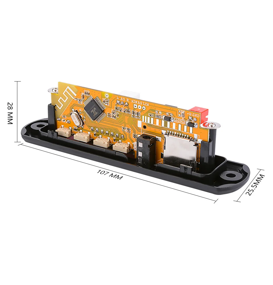 AIYIMA DC12V/5 В MP3 декодер плата Bluetooth 4,2 аудио декодирование APE FLAC MP3 WMA WAV TF USB звук Aux микрофон DIY модуль