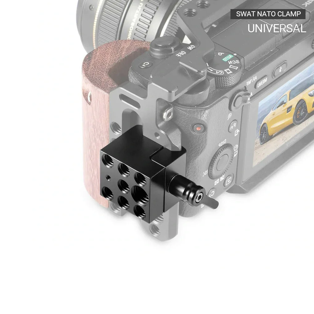 

SmallRig DSLR Camera Quick Release Nato Clamp With 1/4 1/8 Thread Holes For EVF Mount Light Support DIY Options 1255