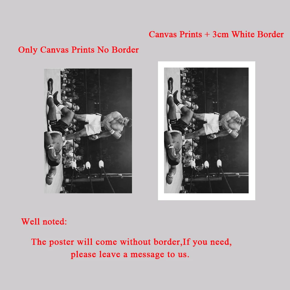 Черно-белый стиль Мухаммед Али холст живопись постеры и принты для гостиной без