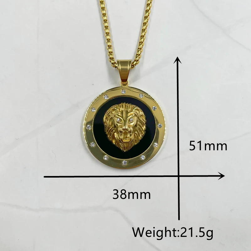 Кулоны в стиле хип-хоп с головой льва из циркония золотого и серебряного цвета