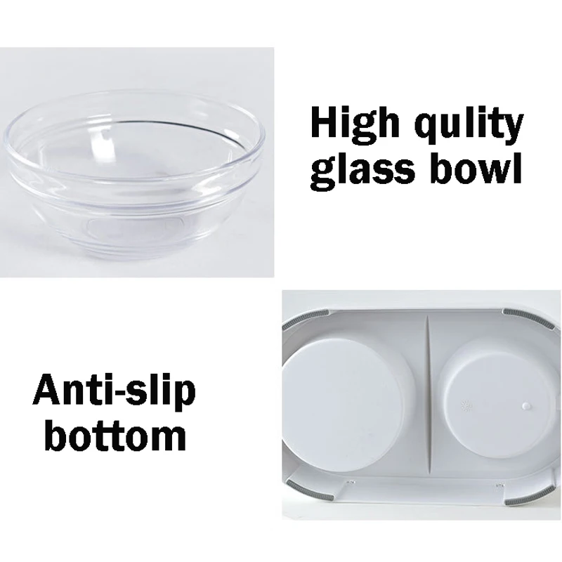 Автоматическая кормушка для домашних животных Petshy Стеклянная Двойная миска
