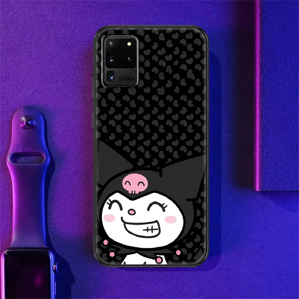 

Cartoon Kuromis Cute Phone case For Samsung Galaxy Note 4 8 9 10 20 S8 S9 S10 S10E S20 Plus UITRA Ultra black trend shell