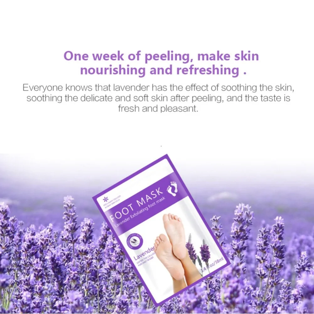 Лавандовая маска для ног отшелушивающая младенцев обновленная ультра мягкая