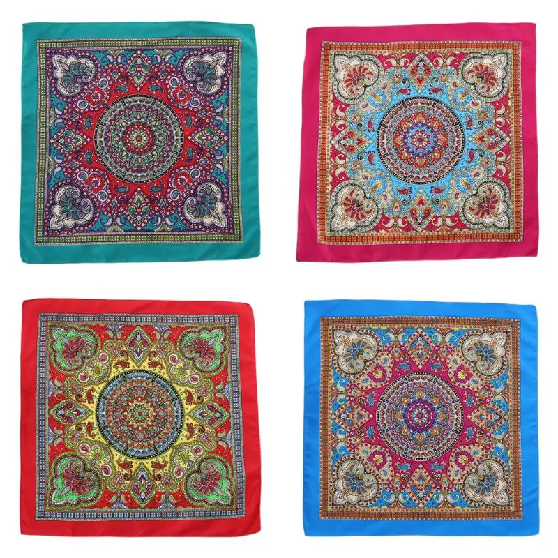 Этнический стиль для женщин и мужчин панк бандана яркий цветной Пейсли Цветочный