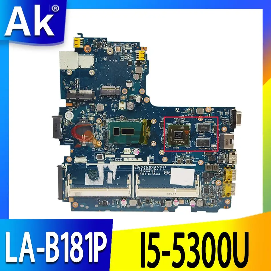 

FOR HP Probook 450 G2 Laptop Motherboard ZPL40/ZPL50/ZPL70 LA-B181P SR23X I5-5300U DDR3L 2GB