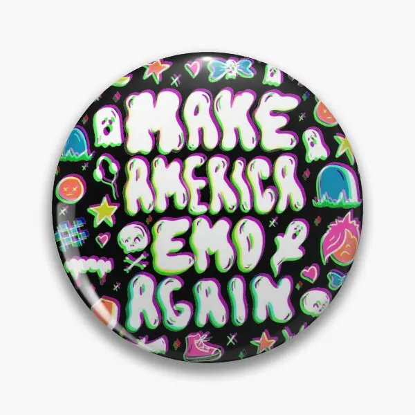 

Emo Again Soft Button Pin Brooch Collar Metal Gift Women Lapel Pin Funny Lover Decor Badge Fashion Jewelry Creative Cartoon