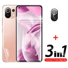 3 в 1, Гидрогелевая Защитная пленка для задней крышки объектива Xiaomi Mi 11 Lite 5G NE 11Lite 5G 11 Lite, защитная пленка 6,55 дюйма 2109119DG