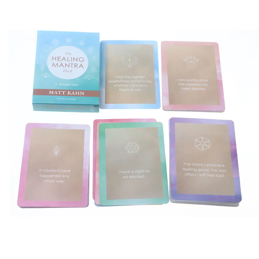

52 pcs Oracle Tarot Cards the healing mantra Card Board Deck Games Palying Cards For Party Game