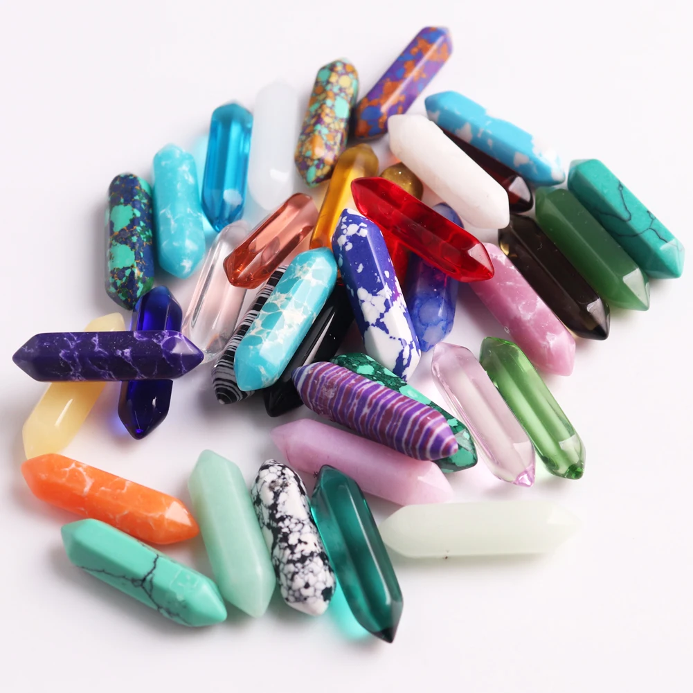 36 шт. подвески из бирюзового стекла разных цветов для ювелирных изделий ручной