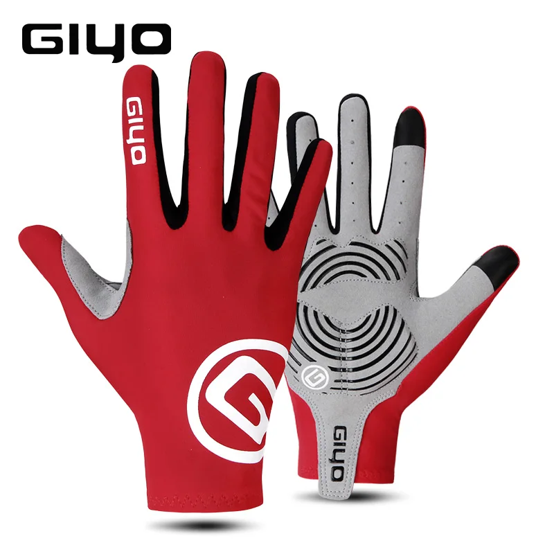Giyo Touch Screen Long Full Finger Gloves Lycra Gel Pad Anti-slip Breathable MTB Bike Bicycle Riding Racing Mittens Men Women | Спорт и