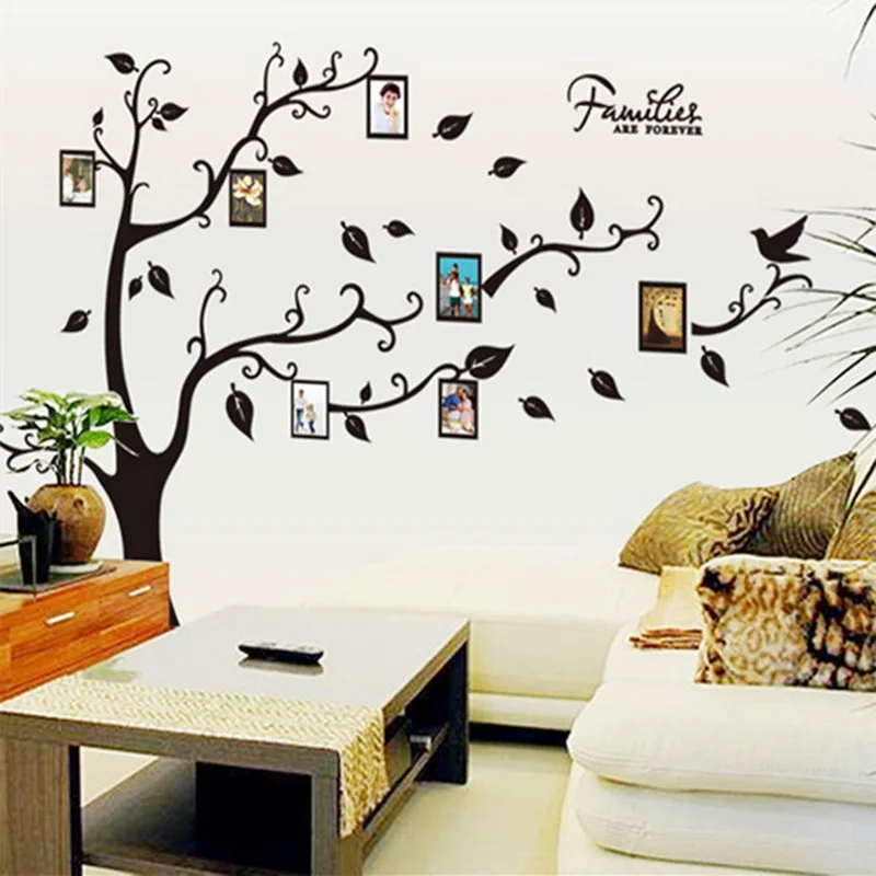 DIY Family Photo Frame Tree Wall Sticker Home Decor Living Room Bedroom Decals Poster Decoration Wallpaper | Дом и сад