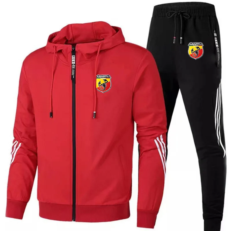 Новинка 2021 весенние мужские толстовки с принтом ABARTH Logo спортивные штаны удобные