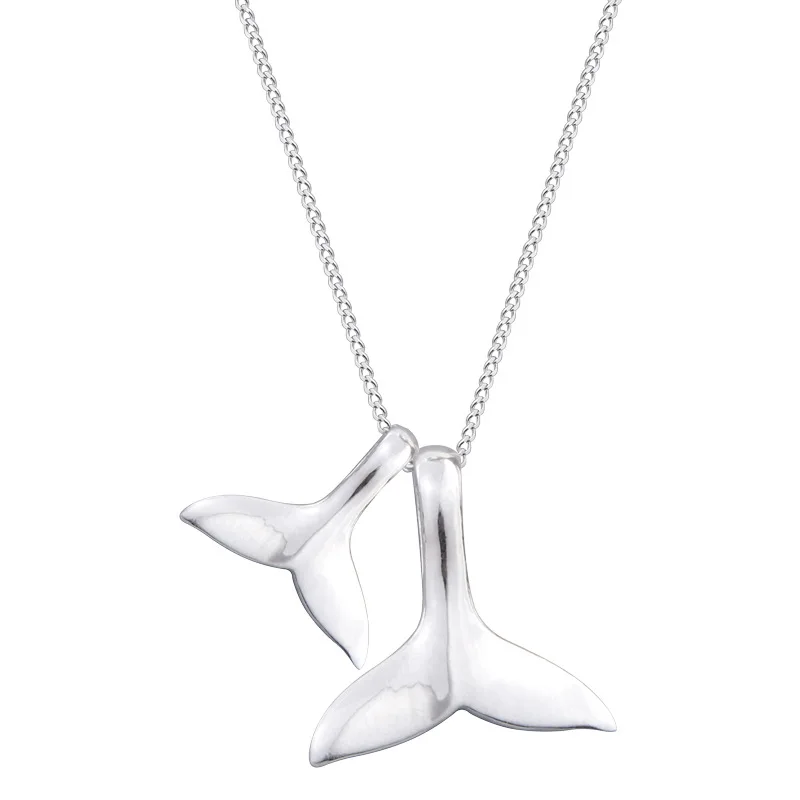 

Женское ожерелье из серебра 925 пробы с дельфином