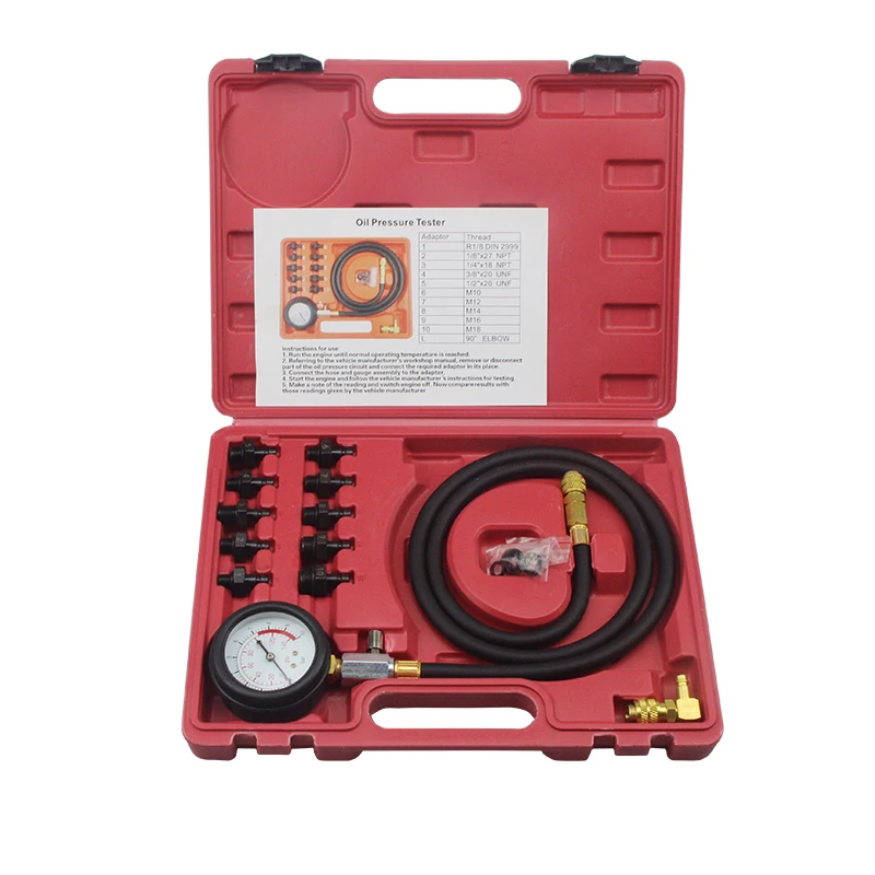 12 piece Engine Oil Pressure Test Kit Tester Car Garage Tool Low Warning Devices | Автомобили и мотоциклы