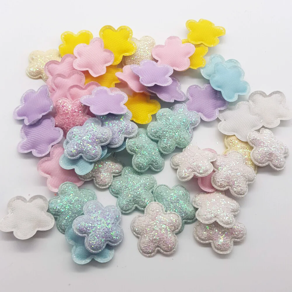 10 шт. конфетных поделок блестящий пластырь милые цветы аксессуары для волос