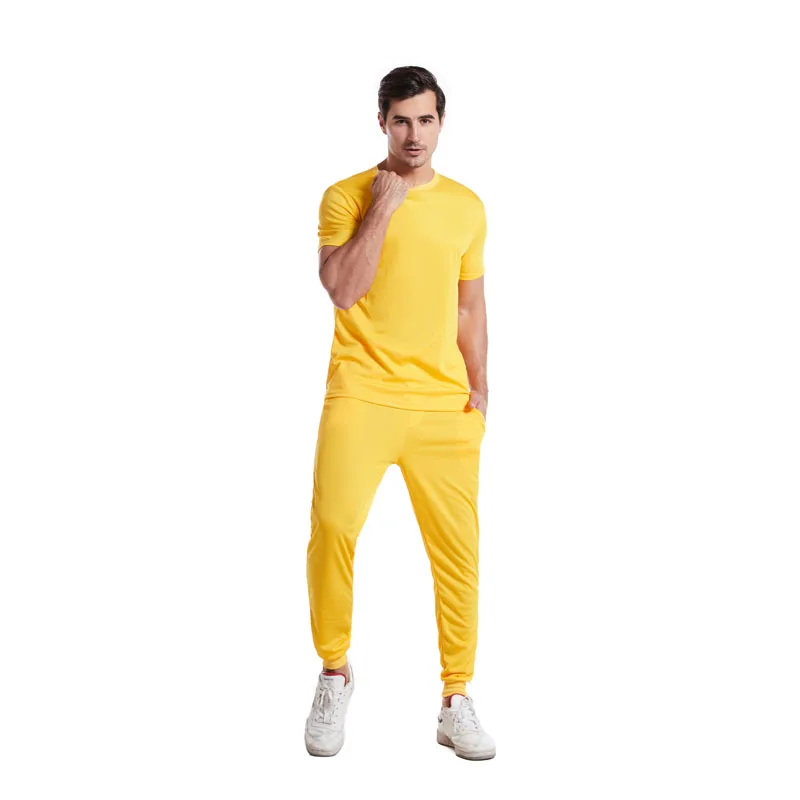 

sport pants men summer Fitness jogging homm pants suit t-shirt 2020 new summer mesh loose casual sports quick-drying two-piece