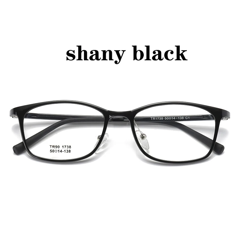 TR90 очки овальные oculos de grau feminino очки с диоптриями при близорукости оправа lentes аксессуары mujer opticos para mujer - Цвет оправы: shiny balck