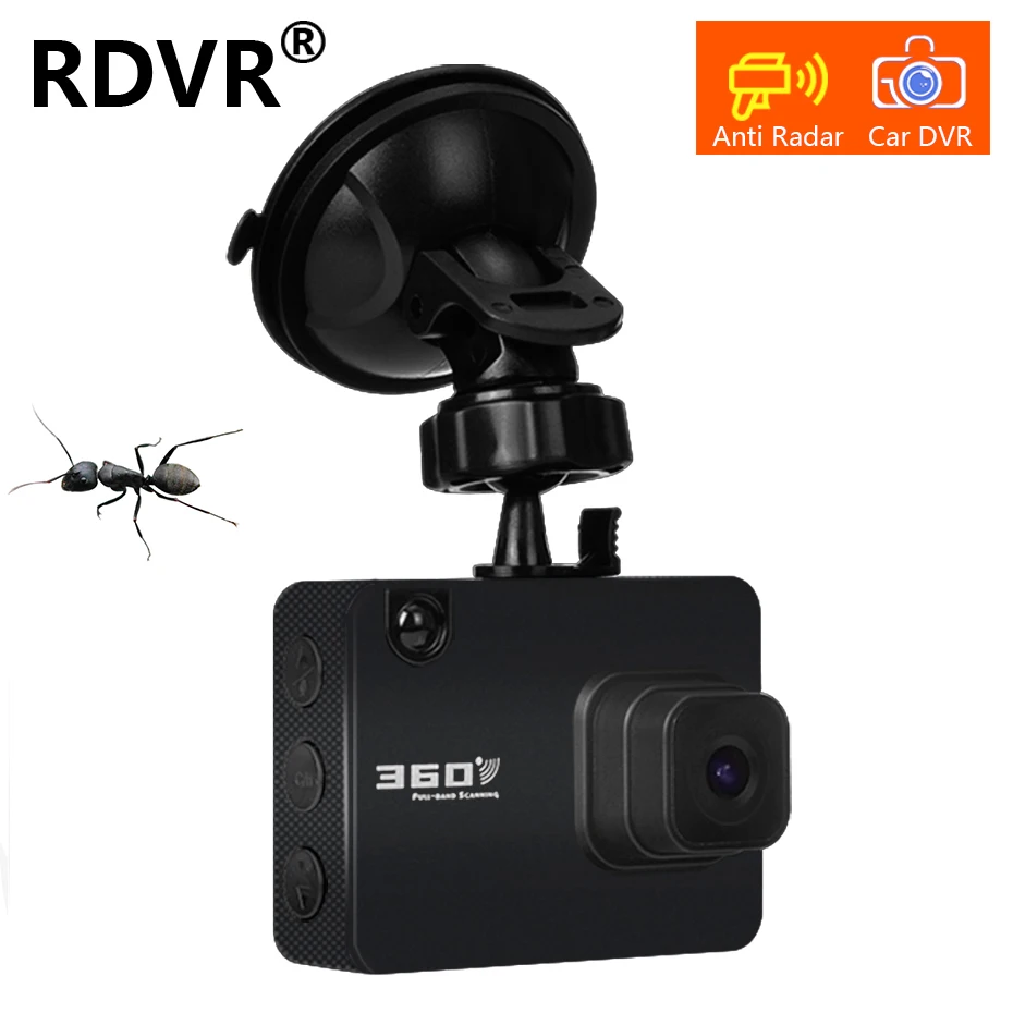 RDVR 2 в 1 антирадар контроль скорости Автомобильный видеорегистратор full band 720P