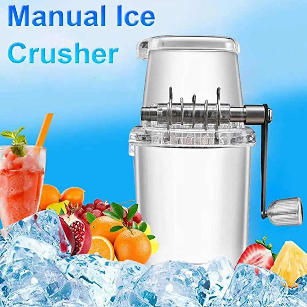 

Kitchen Transparent Manual Ice Crusher Cutter Chopper Grinder Hand Crank Machine the ice-breaker is a high-quality shredder