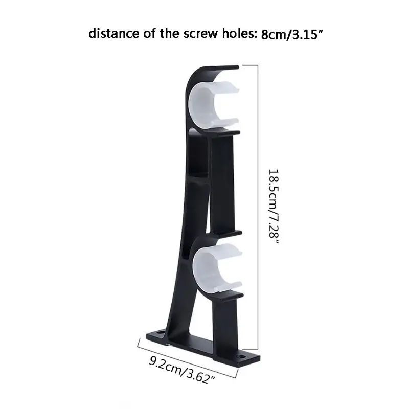 

2pcs/set Double Curtain Rod Brackets Window Hardware Holder Home Decor