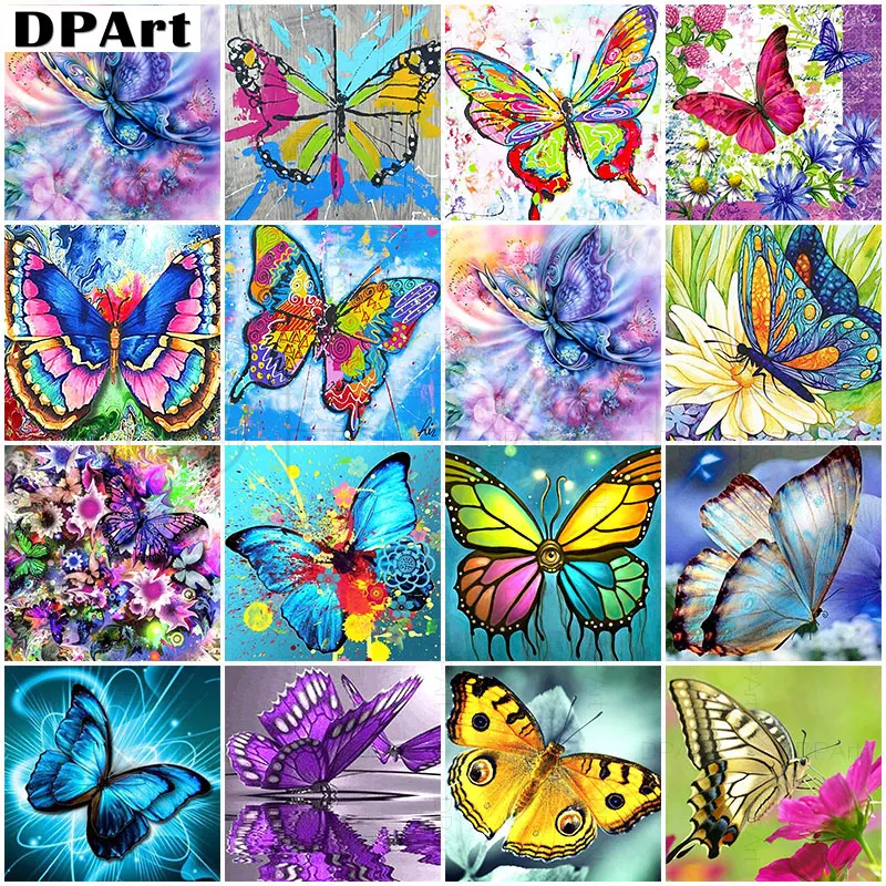 

Daimond Painting 5D Full Square/ Round Flower Butterfly Diamond Rhinestone Embroidery Crystal Mosaic Cross Stitch Decor M127