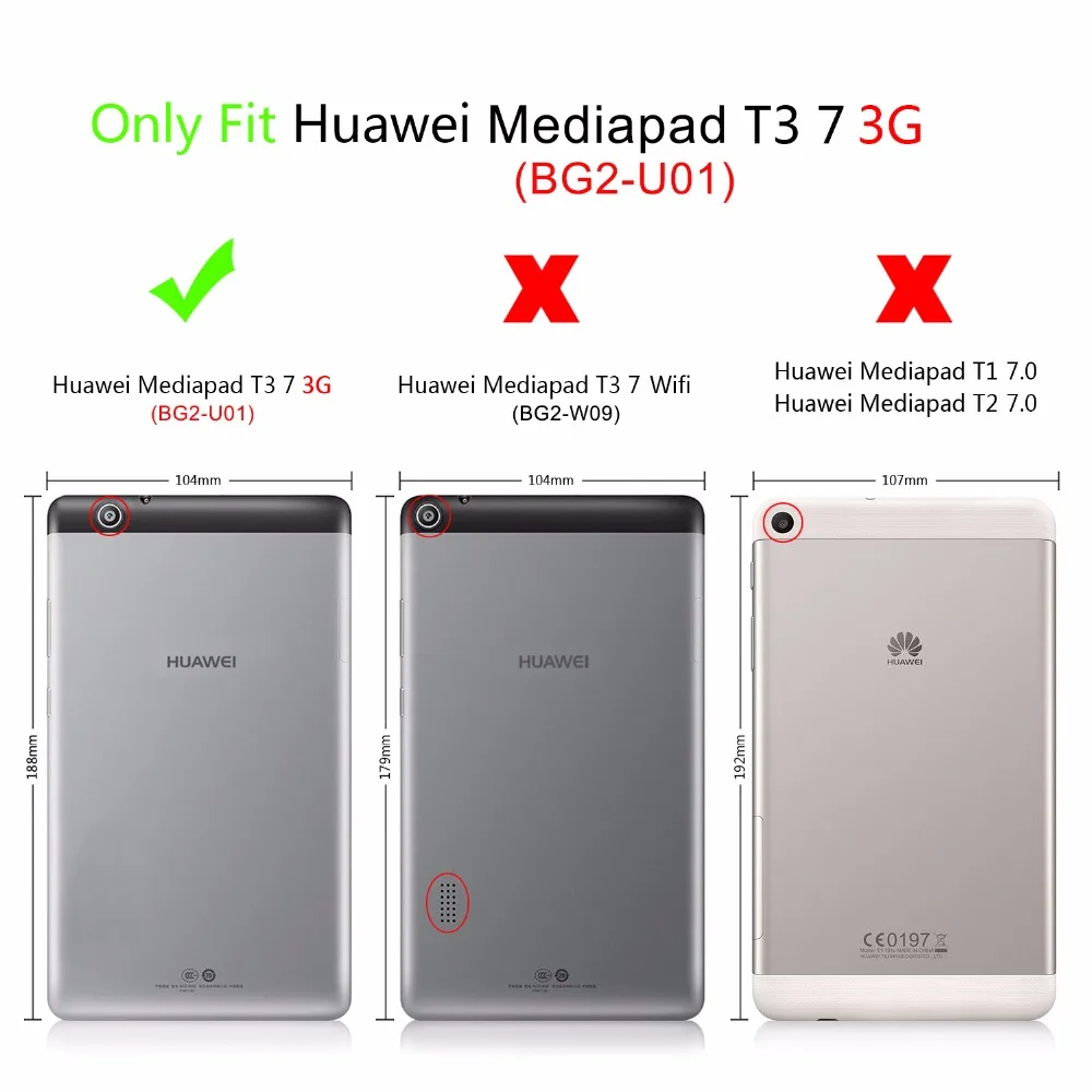 Крышка чехол для huawei MediaPad T3 7 3g BG2-U01 выпускаем новую для планшета, с принтом чехол для huawei MediaPad T3 7,0 3g