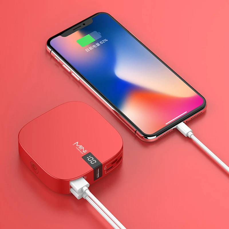 3 10000 мАч Мини банк питания двойной USB быстрый выход Портативная зарядка сокровище тип-c и освещение Быстрый вход цифровое портативное зарядное устройство с дисплеем - Цвет: 3