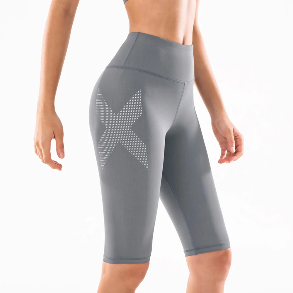 

Yoga Knee Length Pants Hot sell New Solid Cropped Trousers Tight Yoga Bottom Women Leggings Sports Running Gym side Printed