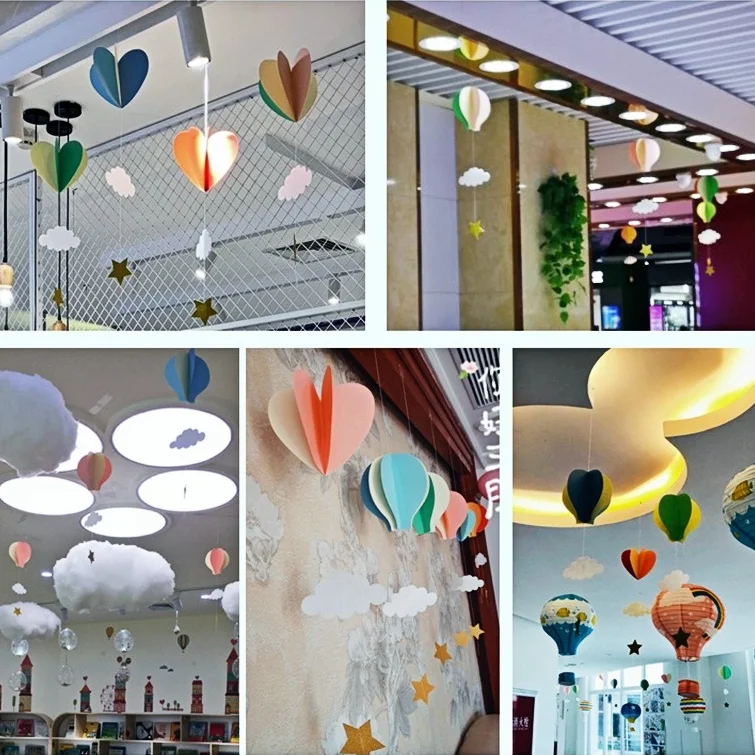 

Festive Party Supplies, 18cm Three-dimensional Colorful Balloon Pendant, Stars, Clouds, Kindergarten Corridor,Ceiling Decoration