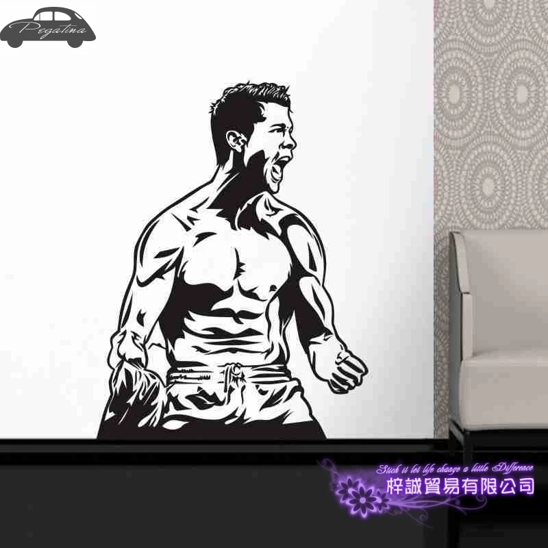 С изображением Криштиану Роналду футбольный игрок наклейка Спортивный