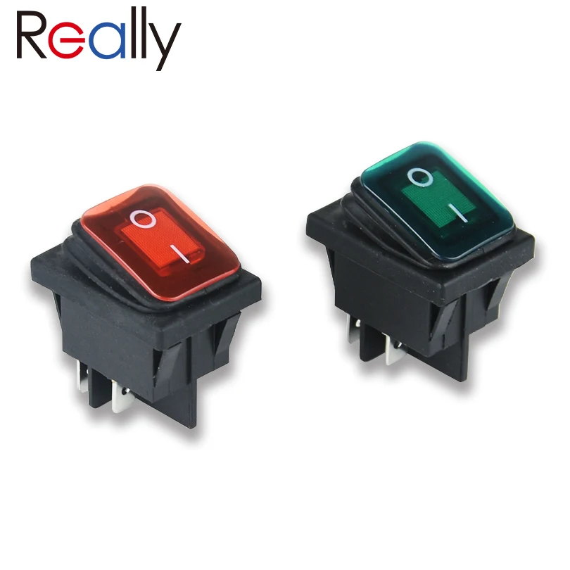 5 шт. KCD4 AC 16A/250V 20A/125V 4/6Pin электротехнического оборудования с светильник Мощность
