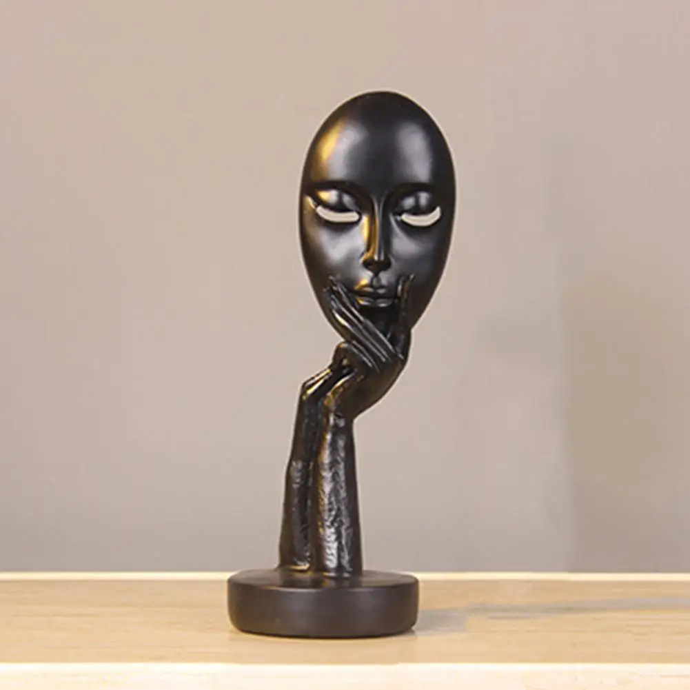 Miniature Figurines Abstract Human Face Model Resin Statues for Decoration Art Craft Desktop Sculpture Office Home Decor Statue | Дом и сад
