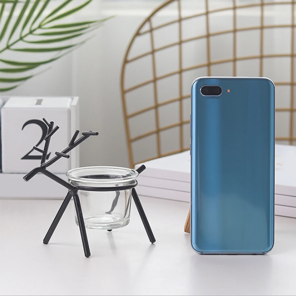 Рождественские подсвечники железная свеча Олень Дизайн Держатели