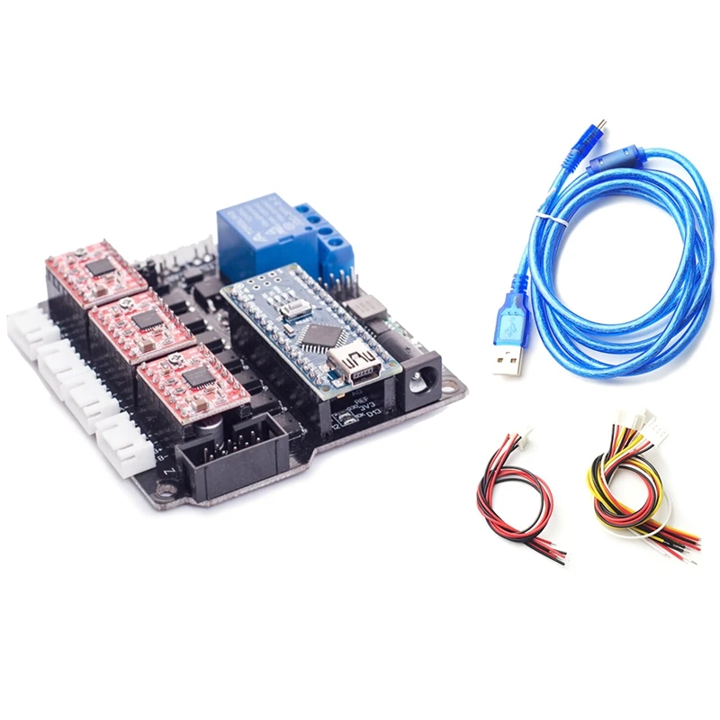 3 оси Управление плата драйверная Драйвер шагового двигателя с ЧПУ для лазерной