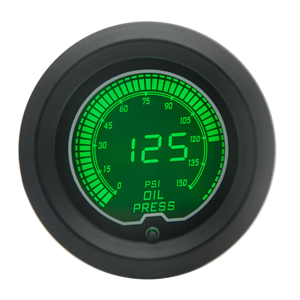 52 мм манометр PSI ЖК цифровой 7 цветной дисплей с датчиком | Автомобили и мотоциклы