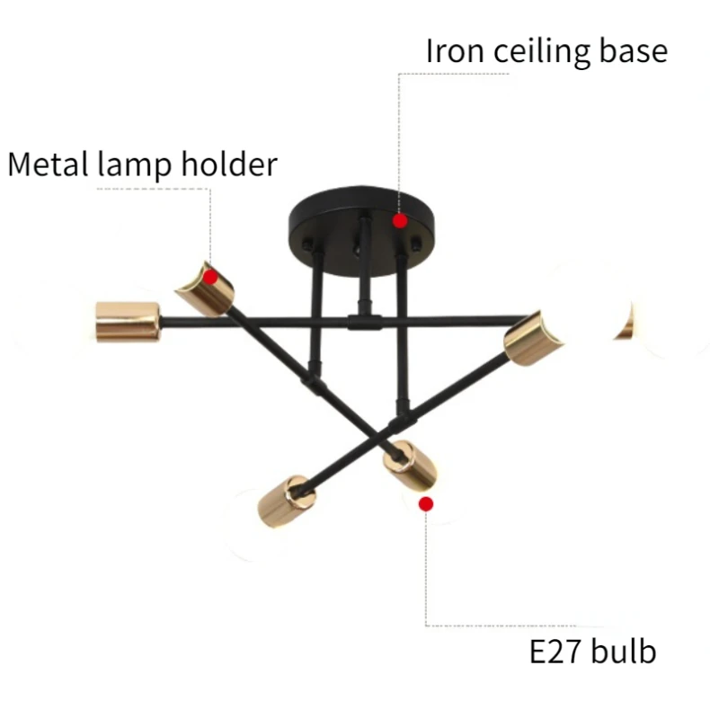 Скандинавские Простые художественные подвесные лампы в форме геометрических