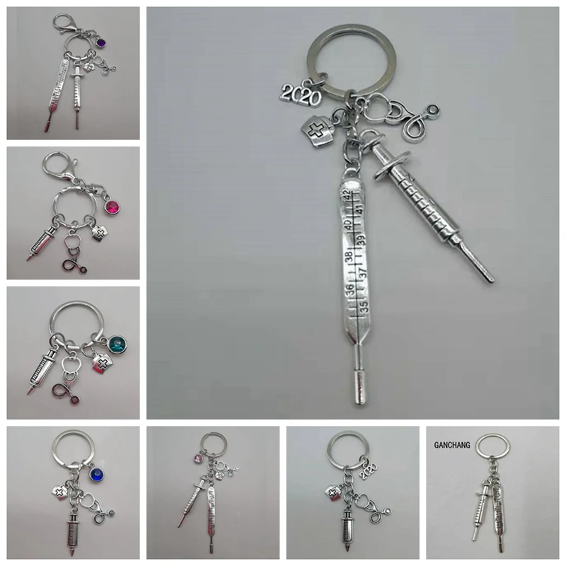 Новинка 2020/201 брелок для ключей медсестры шприц с иглой термометр стетоскопа