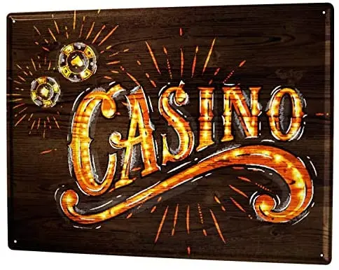 

Metal Plate Decoration Signage Home Decoration Plaque Metal Plate Plaque Wanderlust City Casino Bar Cafe Decoration 8x12 Inch