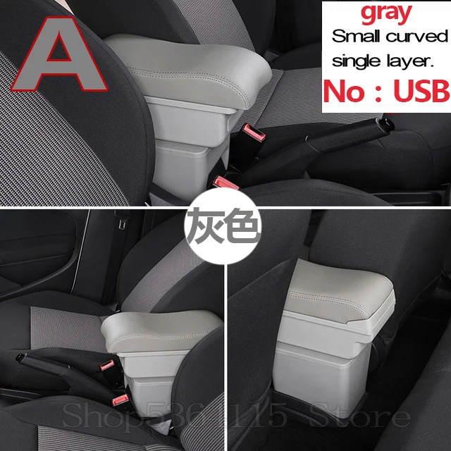 gray Ящик для хранения центральной консоли для Citroen C4 хэтчбек 2004-2010 подлокотник 2005 2006 2007 2008 2009 автомобильный стиль - Название цвета: gray