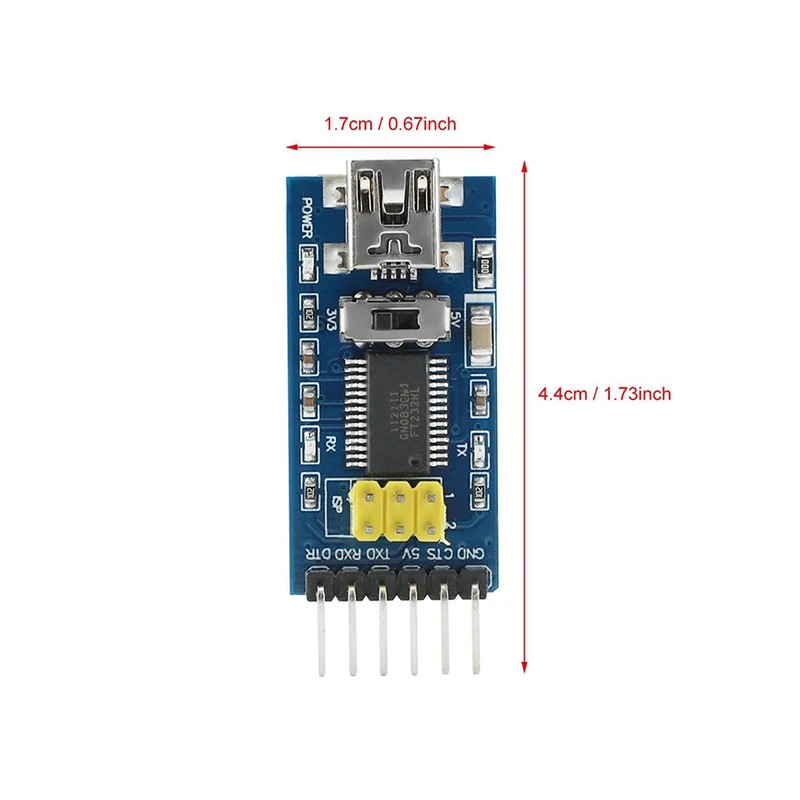 1 шт. основная плата для arduino FTDI FT232RL USB в TTL последовательный IC адаптер конвертер